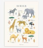 LIVING EARTH - Lasten juliste - Afrikkalaiset eläimet