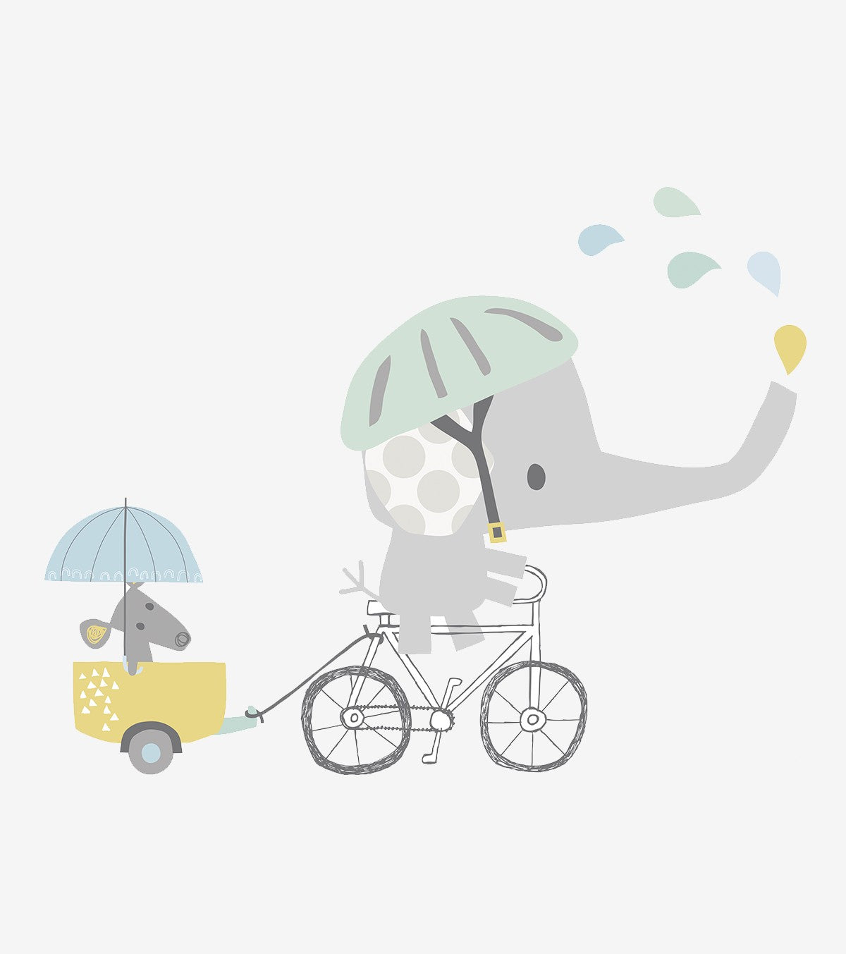 SMILE IT'S RAINING - Suuri tarra - Elefantti pyörällään
