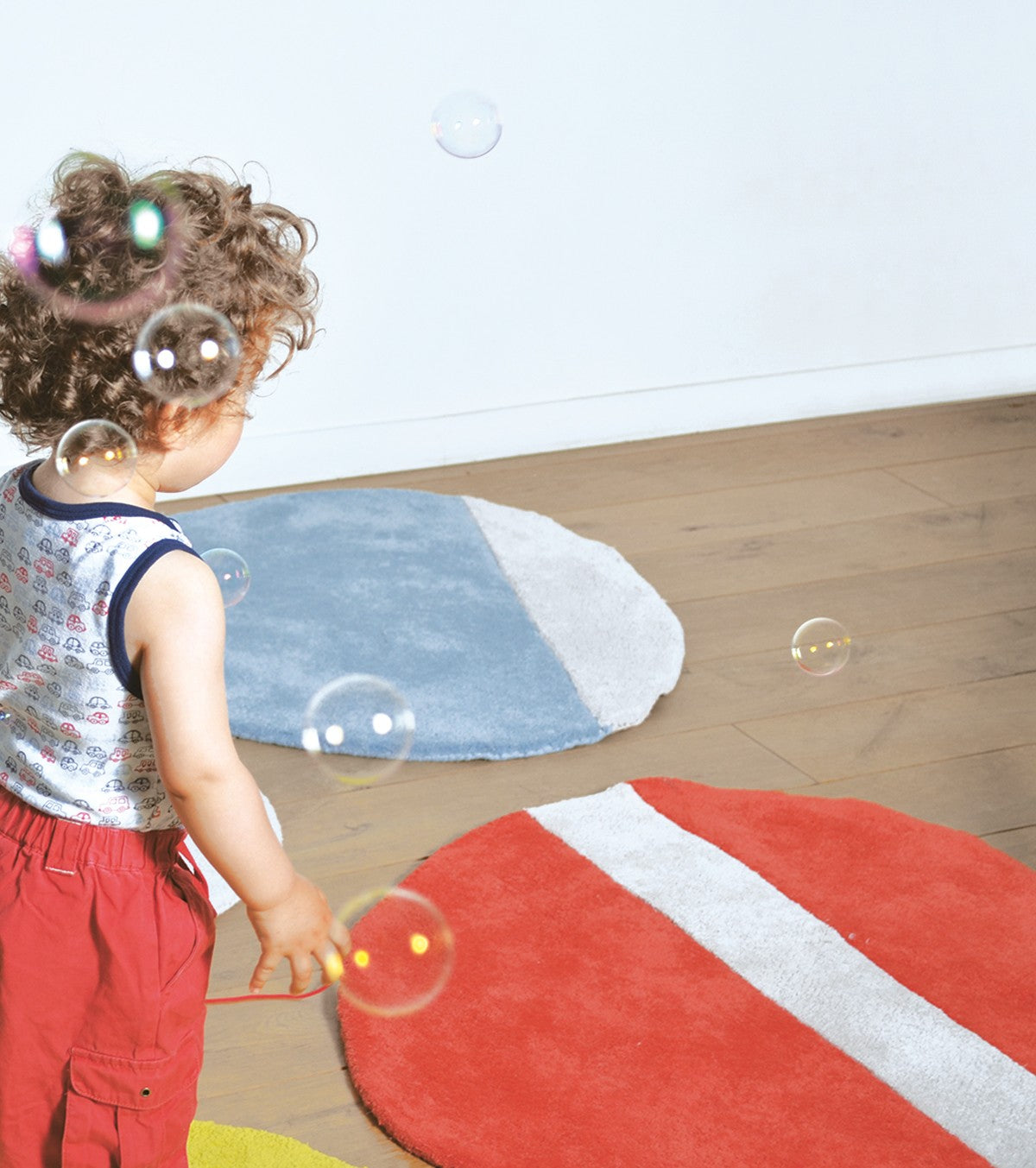 STONE - Lasten matto - Pebble (punainen ja harmaa)