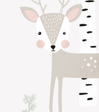 IN THE WOODS - Lasten juliste - Peura - The deer (Hirvi)